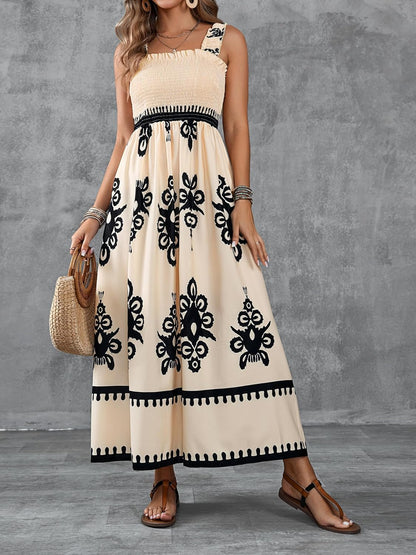 🔥🔥LAST DAY SALE 49% OFF🏖️Women’s Summer Print Sleeveless Flowy Long Dress