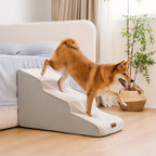 Chenille Extra Wide Non-Slip Removable Sponge Dog Stairs for Bed- SafeRamp