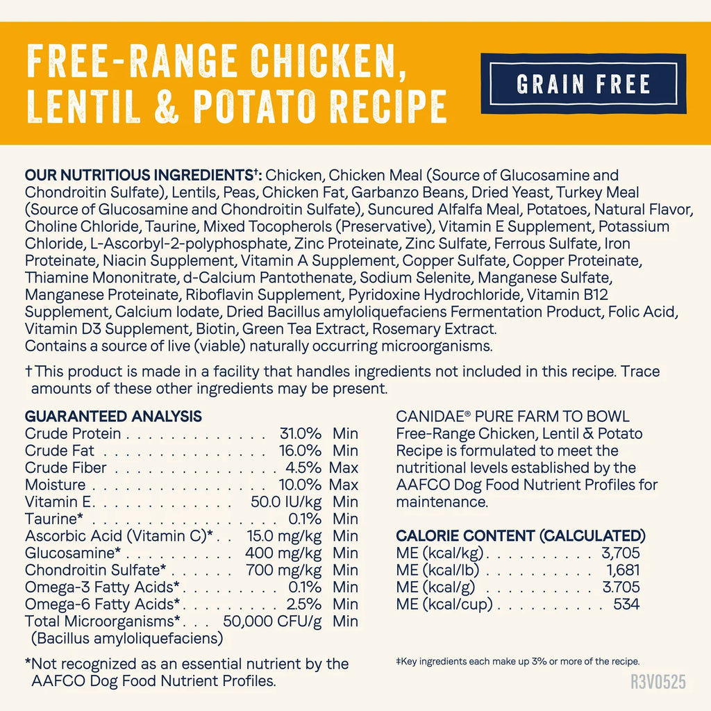 Canidae PURE Grain Free Dry Puppy Food - Chicken, Lentil & Whole Egg