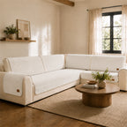 Furry Striped Sofa Protection Non-Slip Plush Recliner Couch Cover Sectional Couch Cover - Solid