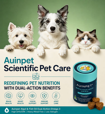 AUINPET Brain + Eye Support DHA Chews For Dogs & Cats 180g