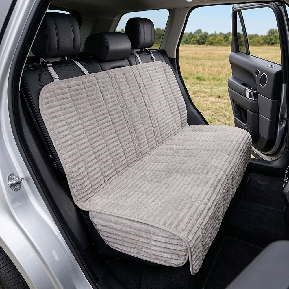 Ribbed Plush Waterproof Dog Car Seat Cover - Cozy Nest