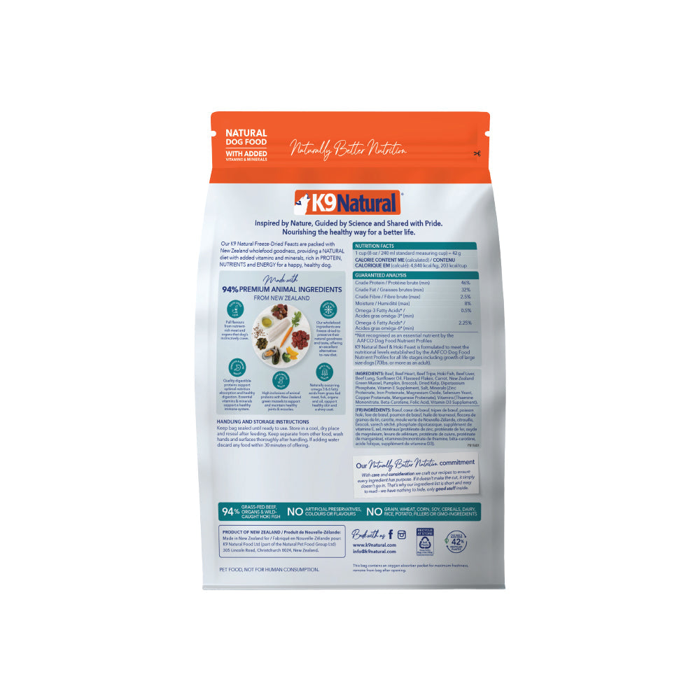 K9 NATURAL Beef & Hoki Dry Dog Food