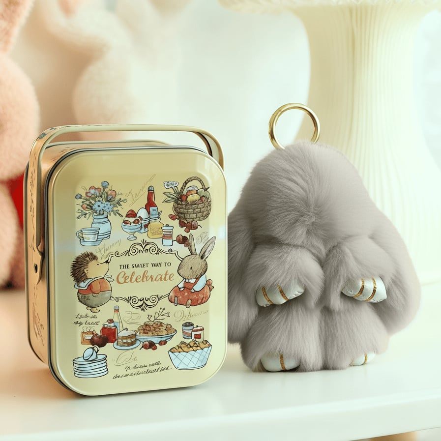 💕Early Bird Special Offer: 60% OFF🐰 Handmade Soft Bunny PomPom Charms