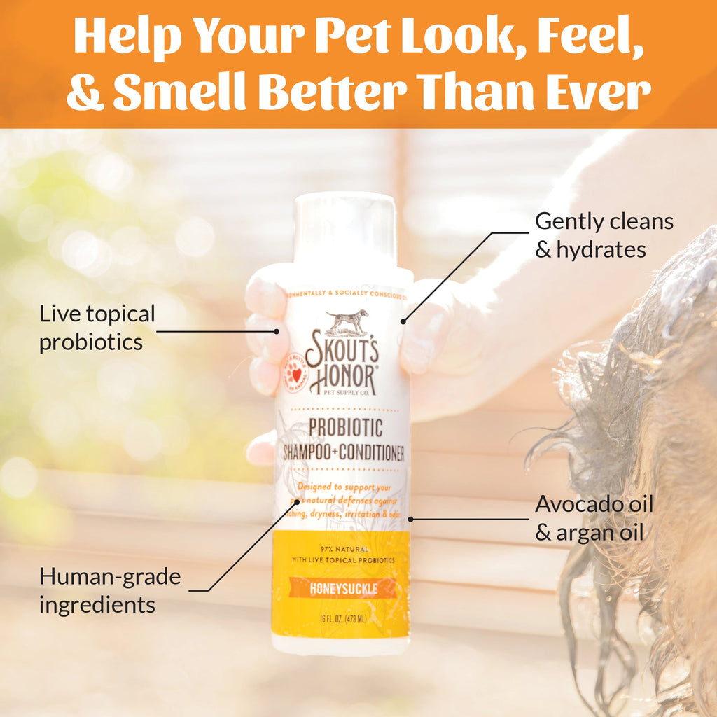 Skouts Honor Probiotic Shampoo Plus Conditioner Honeysuckle