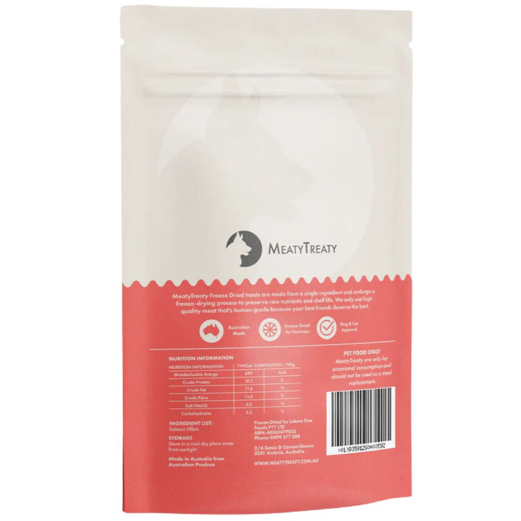 Meaty Treaty Freeze Dried Salmon Fillet Pet Treats for Dog & Cat
