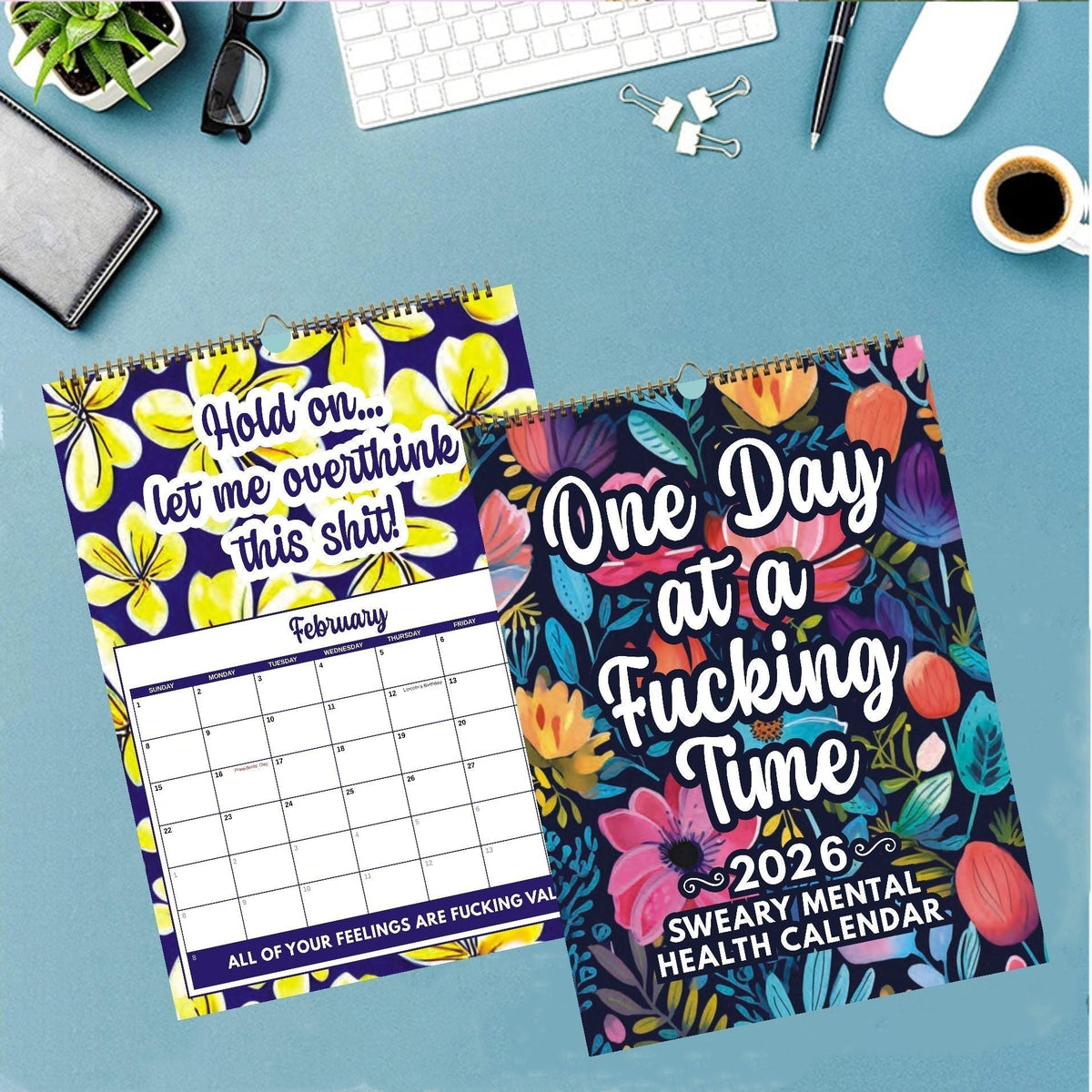 💝New Year Sale 50% Off✨2026 Sweary Mental Health Calendar