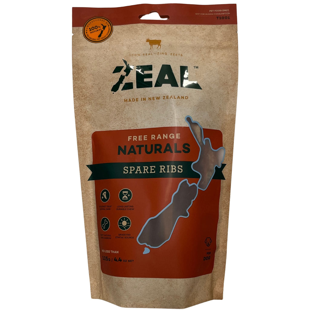 Zeal Free Range Naturals Spare Ribs Pet Treats 125g