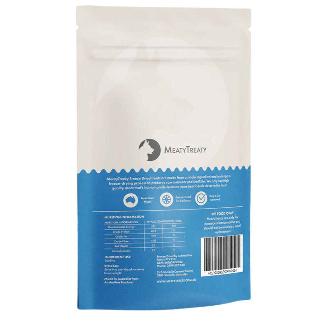 Meaty Treaty Freeze Dried Whole Sardine Pet Treats for Dog & Cat