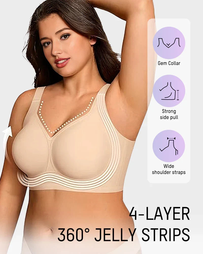 ⏳LAST DAY SALE 70%⚡💖Comfortable Wireless Full Coverage Jelly Smoothing Bra👍No more sagging breasts
