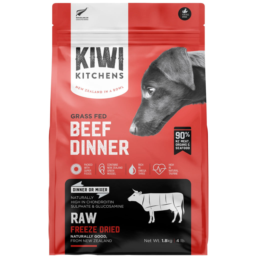Kiwi Kitchens Freeze Dried Dog Food Beef Dinner