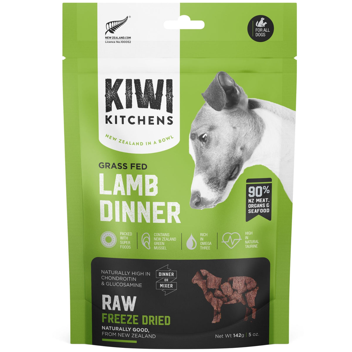 Kiwi Kitchens Freeze Dried Dog Food Lamb Dinner