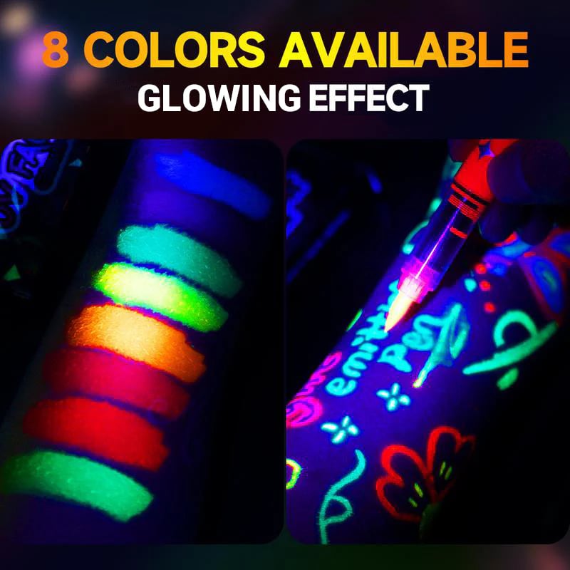 🎁New Year Special Deals £9.99!!⚡50K+ SOLD!🎁UV Glow Face and Body Paint Markers Set