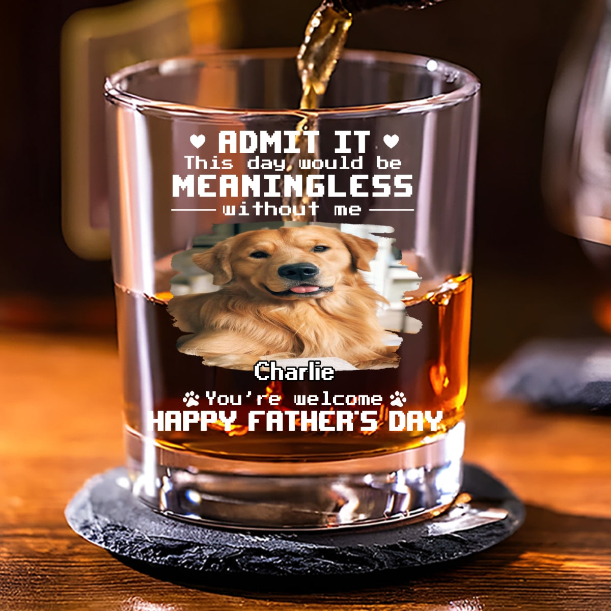 Thanks For Having Me Photo - Personalized Whiskey Glass