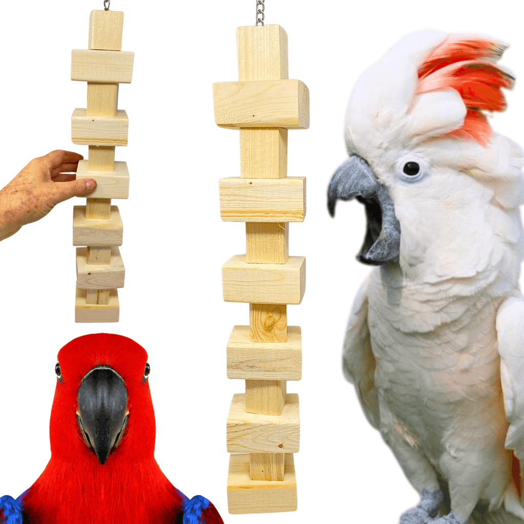 1179 Long Big Bites Natural Wood Tower