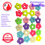 Pk24 Tiny Plastic Flower Beads
