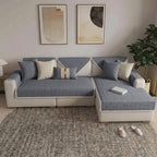 Breathable Woven Cotton Linen Non-Slip Sectional Couch Cover