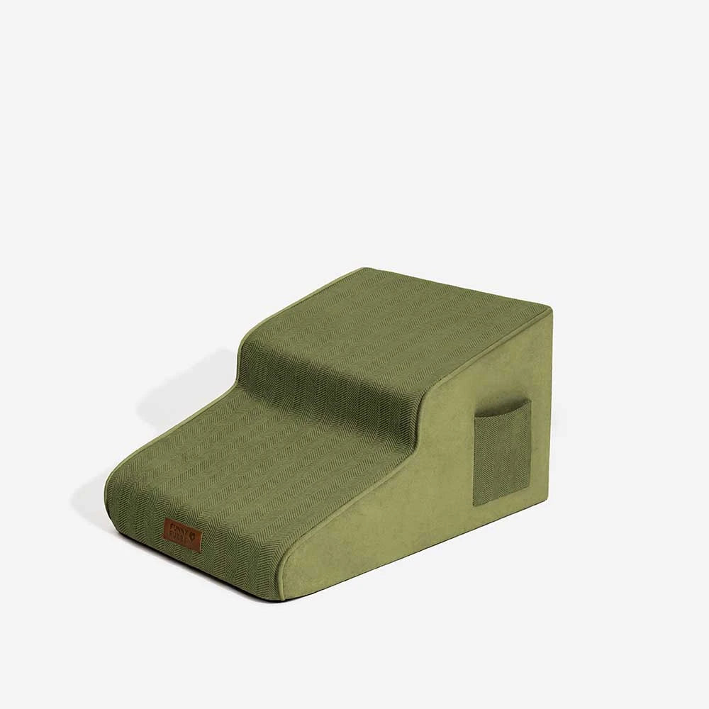 Chenille Extra Wide Non-Slip Removable Sponge Dog Stairs for Bed- SafeRamp