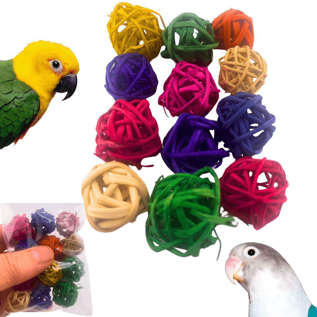3350 Pk12 Colored Tiny Vine Balls