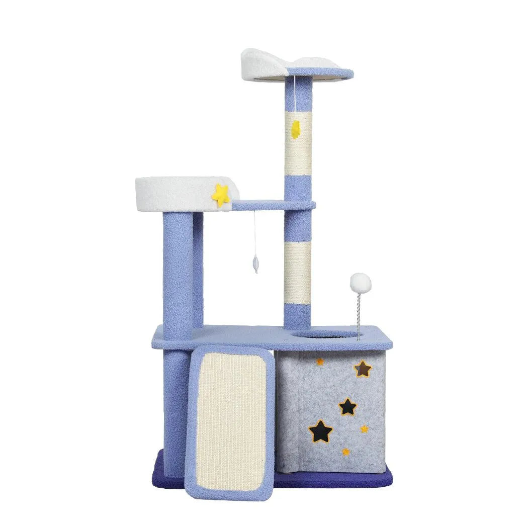 Cat Tree Post Scratching Multi-Level - Blue