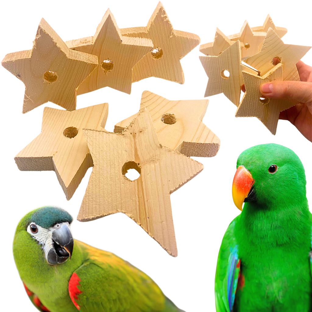 2682 Pk6 Jumbo Natural Wood Stars