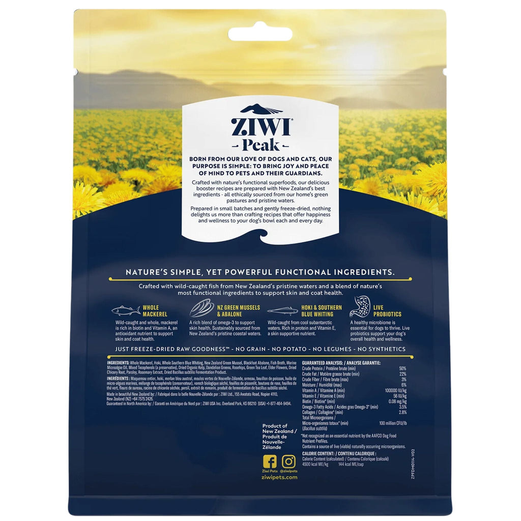 ZIWI Peak Freeze Dried Dog Boosters Skin & Coat Health - Mackerel