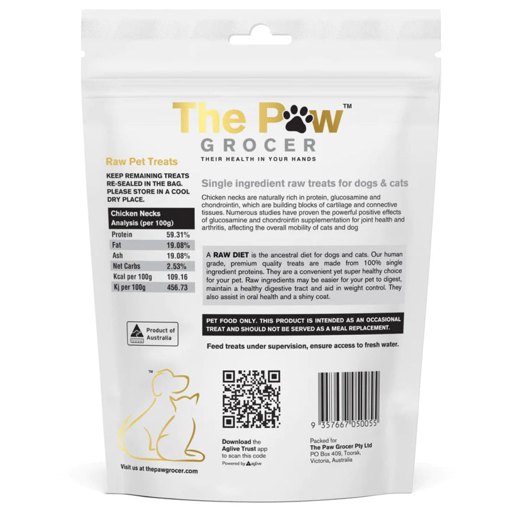 The Paw Grocer Freeze Dried Dogs & Cats Treats Chicken Necks