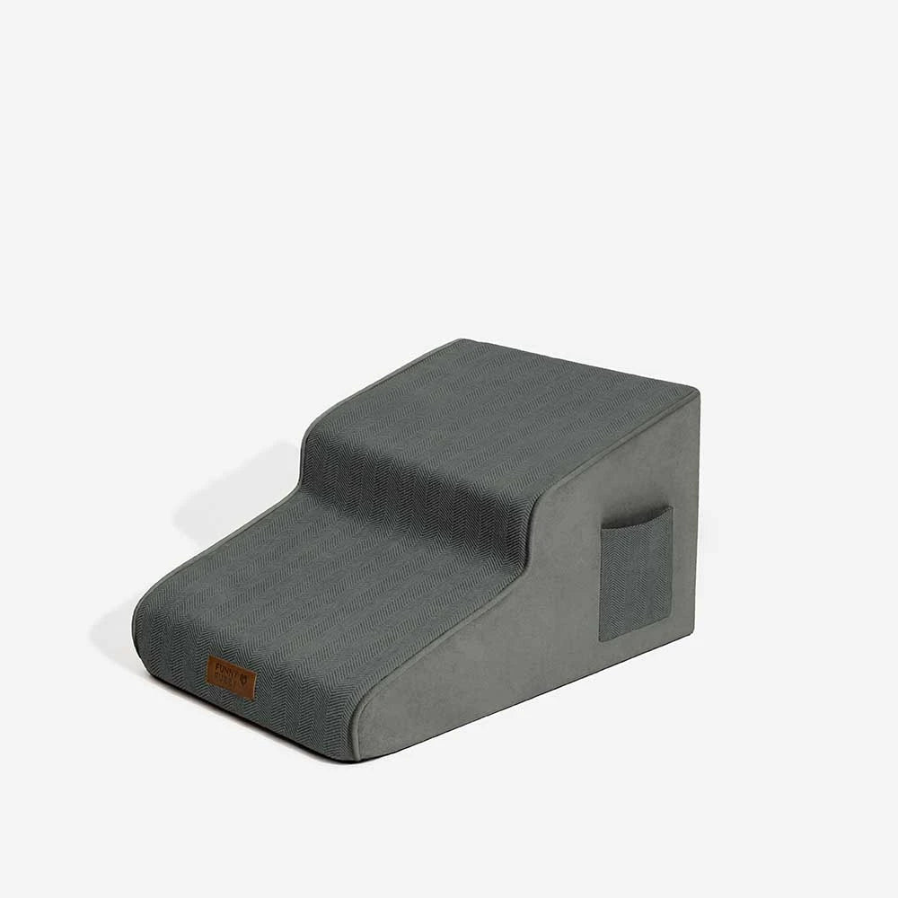 Chenille Extra Wide Non-Slip Removable Sponge Dog Stairs for Bed- SafeRamp