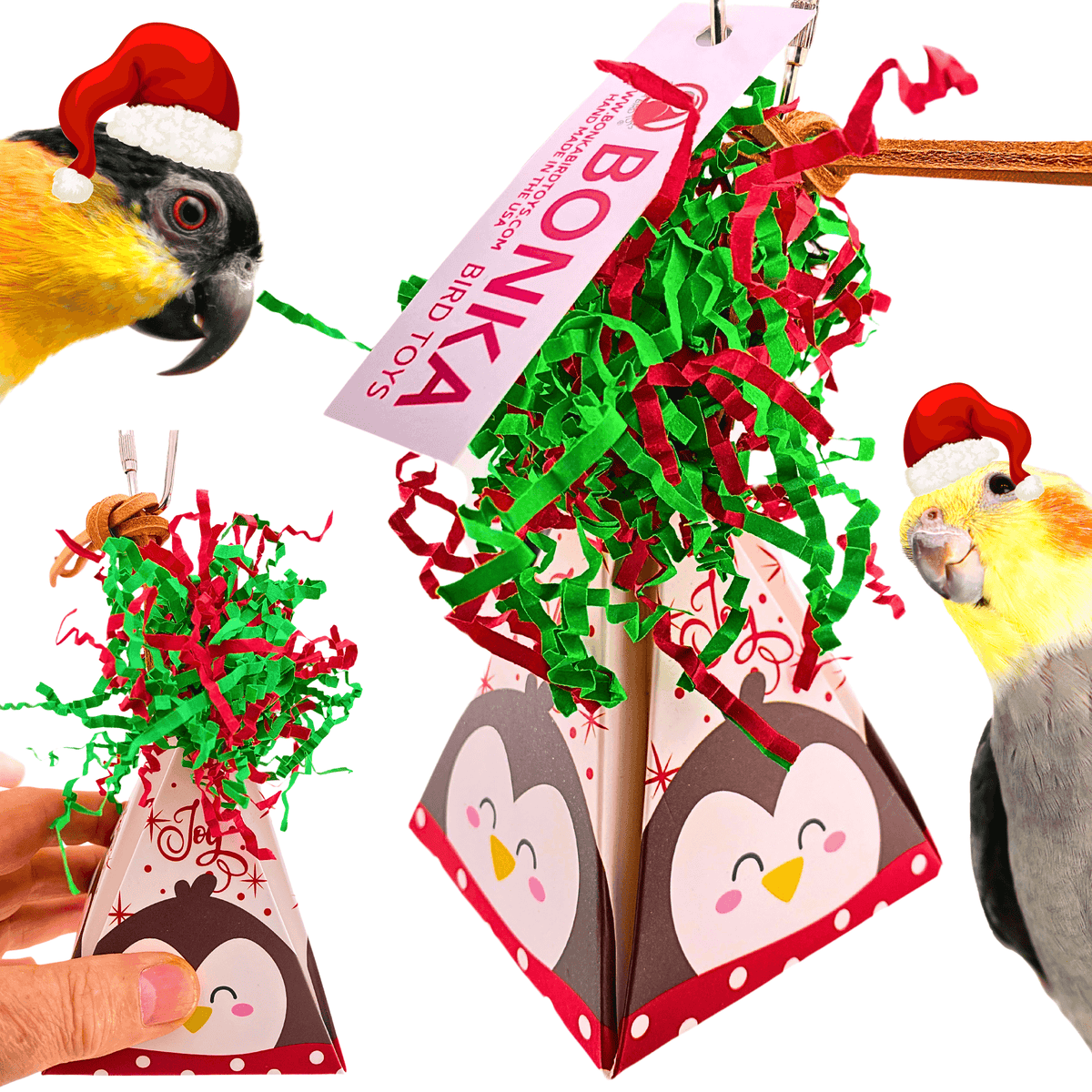 2745 Penguin Christmas Crinkle Cone