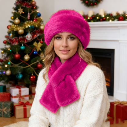 🎅CHRISTMAS SALE 70% OFF!🔥Fluffy Fur Bucket Hat Warm Winter Hat + Free Matching Scarf (Only 29 Left)⏰