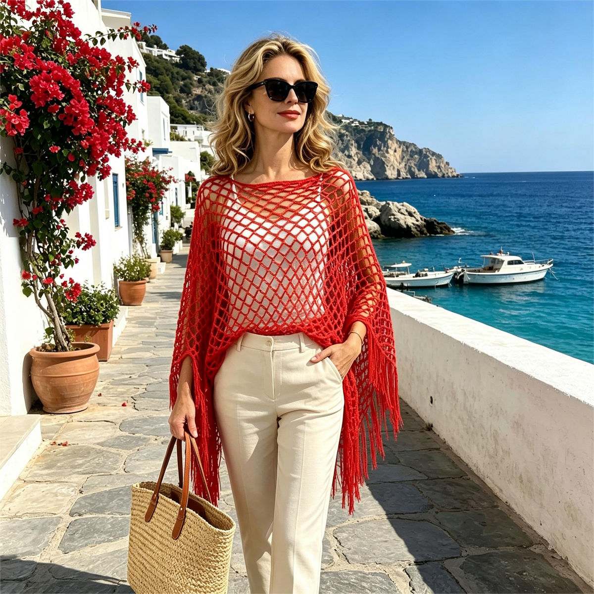 🏆 Last Day Special Price £9.99! 💐Summer Metallic Crochet Cover-Up – Lightweight, Flowy & Effortlessly Stylish summer outfit