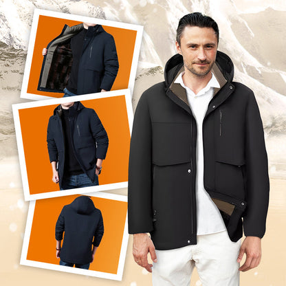 🧥❄️Winter Sale 50% OFF! ✨ Men’s Thermal Hooded Parka Coat - Windproof & Water-Resistant Winter Jacket with Multiple Pockets for Extreme Cold ❄️🛡️