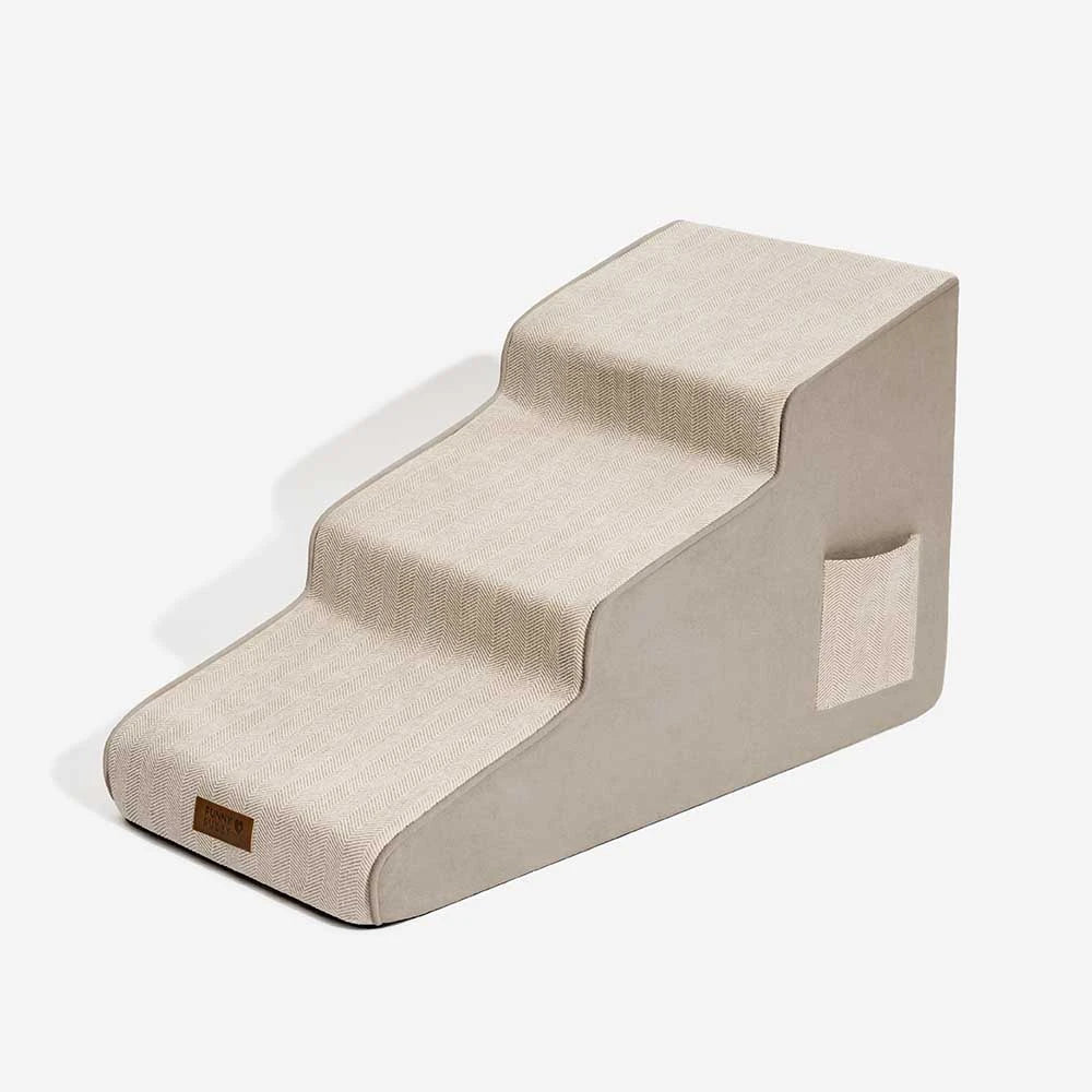 Chenille Extra Wide Non-Slip Removable Sponge Dog Stairs for Bed- SafeRamp