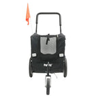Pet Stroller Bike Trailer Stroller Foldable Pet Trailer 2-IN-1 Outdoor With Sunroof