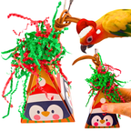 2884 Santa Penguin Christmas Crinkle Cone