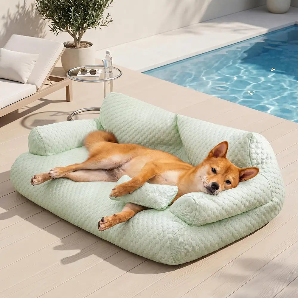 Ice Silk Cooling Pet Bed Breathable Washable Dog Sofa Bed