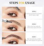 🔥 Waterproof Microblading Eyebrow Pen 4 Fork Tip Tattoo Pencil