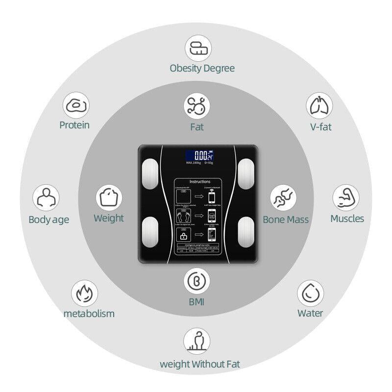 💥LAST DAY SALE 70% OFF🔥Smart BMI Digital Wireless Weight Scales with LCD Display
