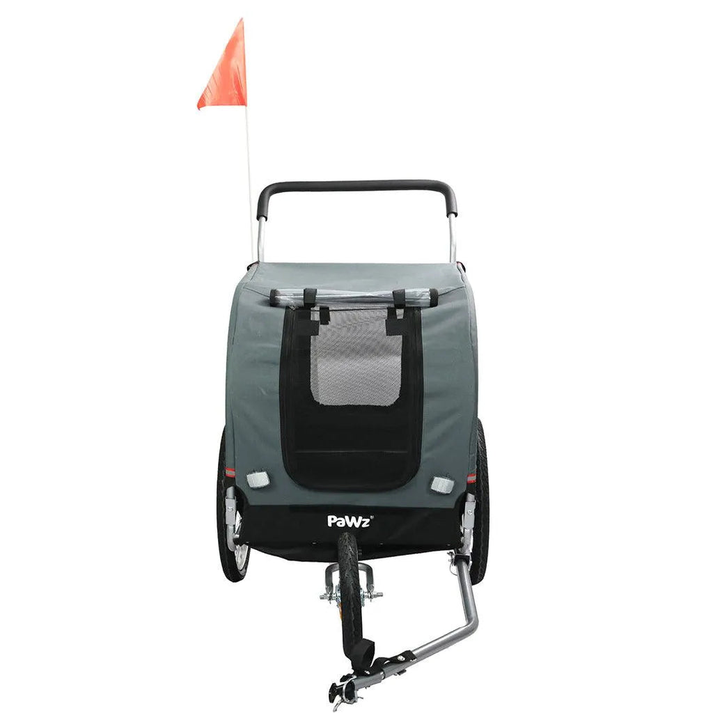 Pet Stroller Bike Trailer Stroller Foldable Pet Trailer 3-IN-1 Outdoor With Sunroof
