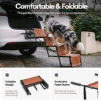 Foldable Dog Stairs for Car with Wide Non-Slip Steps - LuxeNest