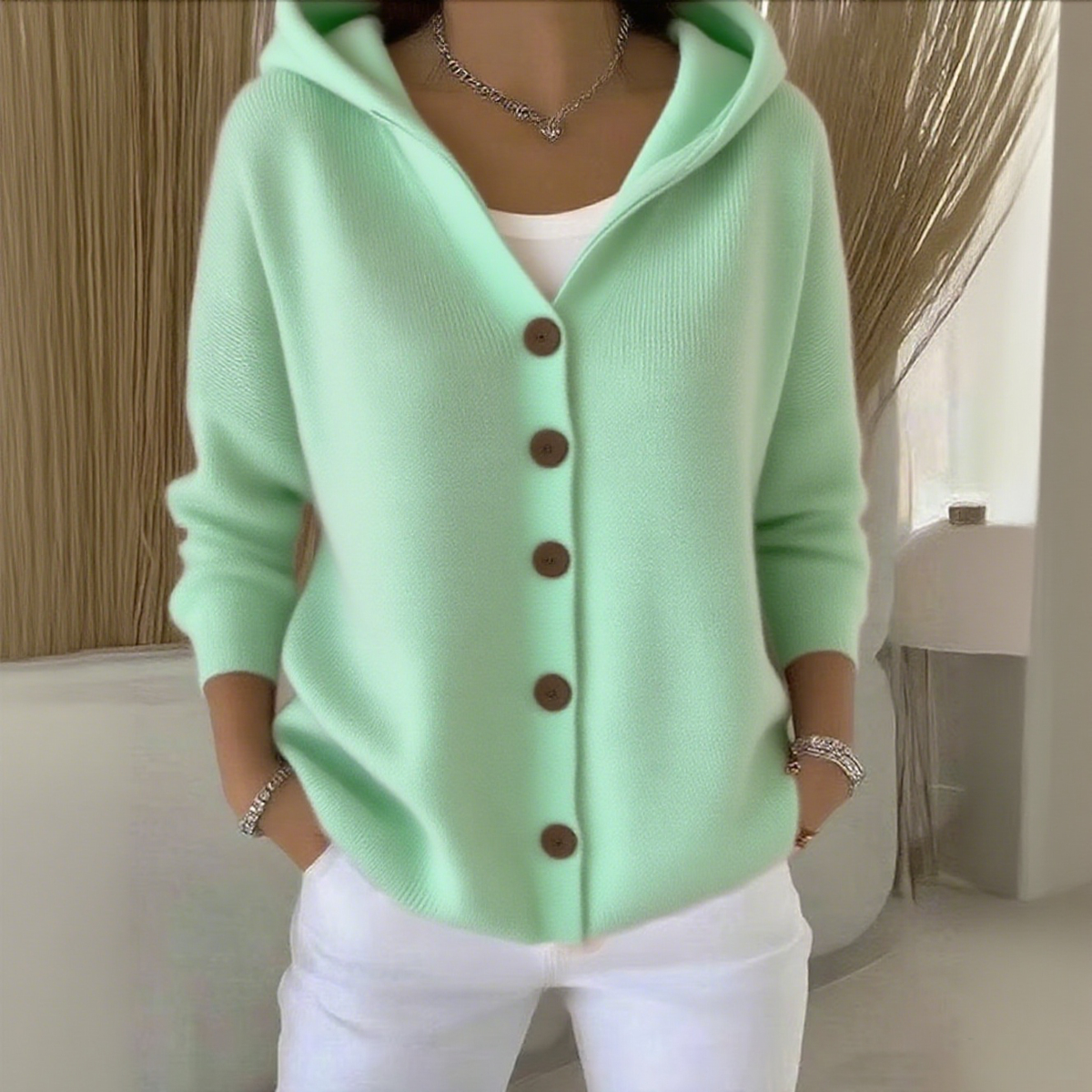 🔥LAST DAY SALE 50% OFF🔥Women Cotton Plain Long Sleeve Comfy Casual Cardigan