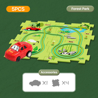 🚗Summer Hot Sales - 49% OFF🔥Children's Educational Puzzle Track Car Play Set🧩