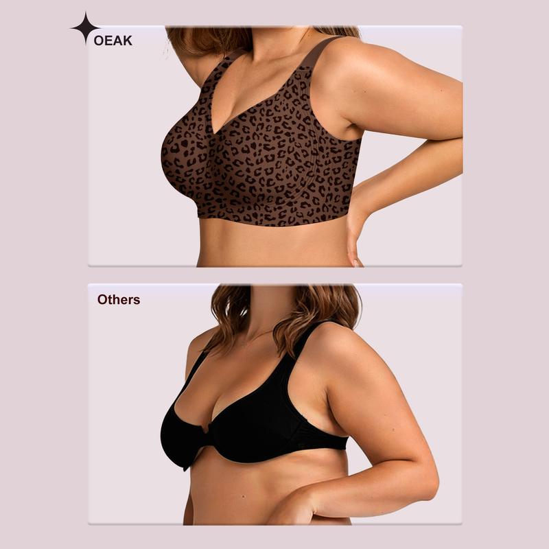 💖LAST DAY SALE 50% OFF💕Womens Comfortable Wireless Bralettes Seamless Deep V Everyday Bra