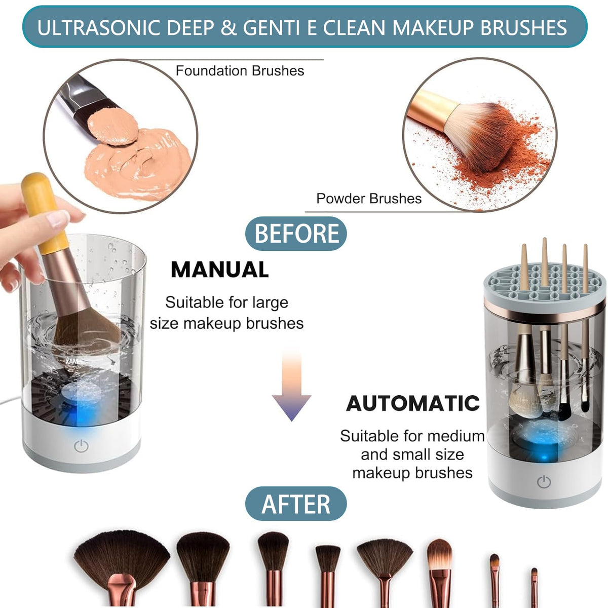 💕LAST DAY SALE 50% OFF🧼Automatic Makeup Brush Cleaner Machine🥰