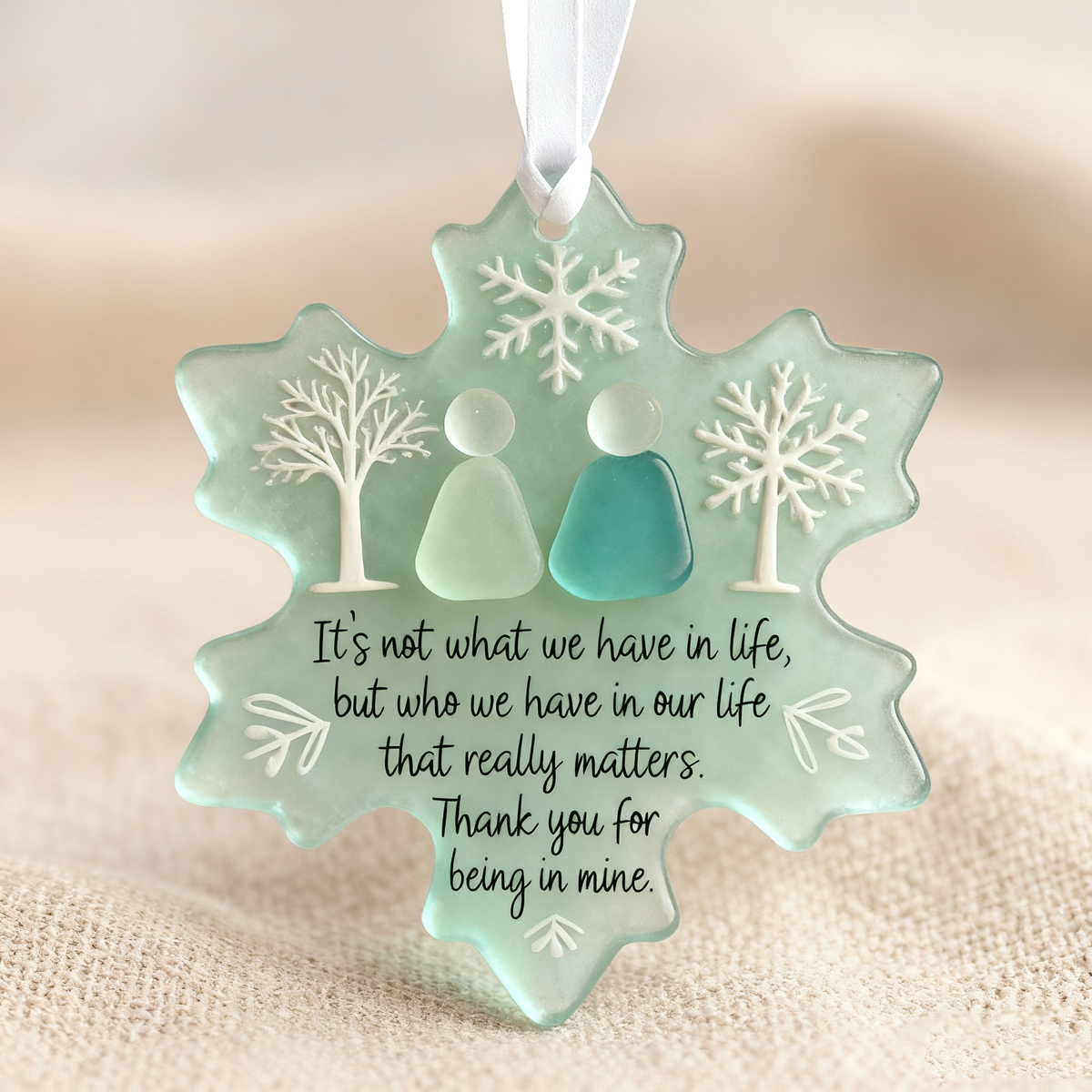 🌊Snowflake-Shaped Sea Glass Friendship Decor💝Shaped by Nature & Crafted by Hand!