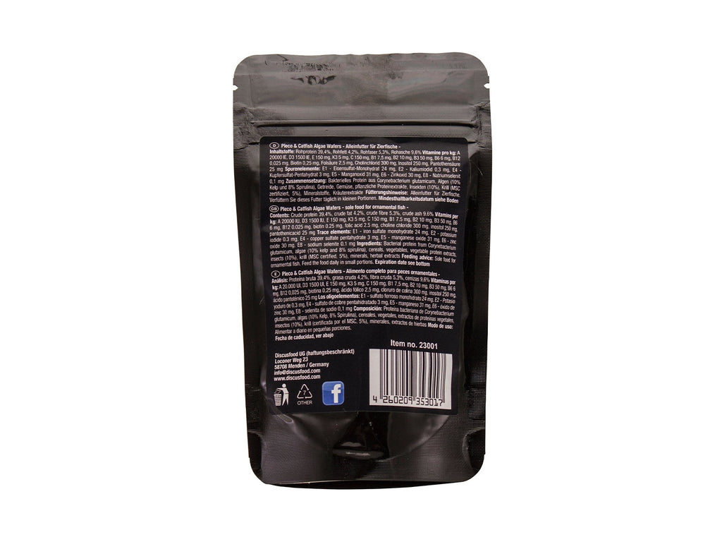 DiscusFood Pleco & Catfish Algae Wafers (Sinking Wafers) - (50/150g)