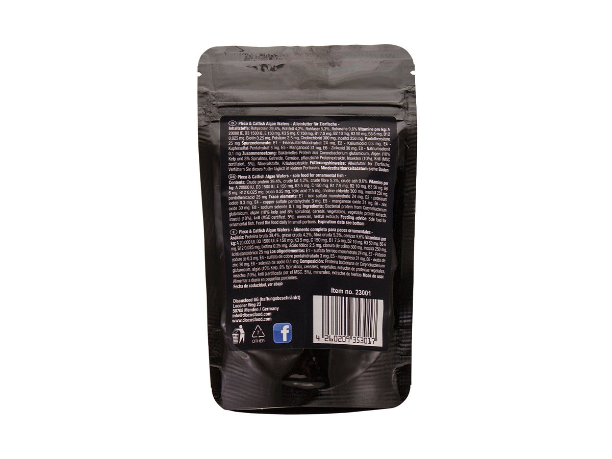 DiscusFood Pleco & Catfish Algae Wafers (Sinking Wafers) - (50/150g)