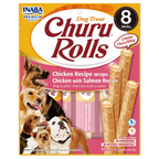 Inaba Dog Treat Churu Rolls Chicken Wraps with Salmon