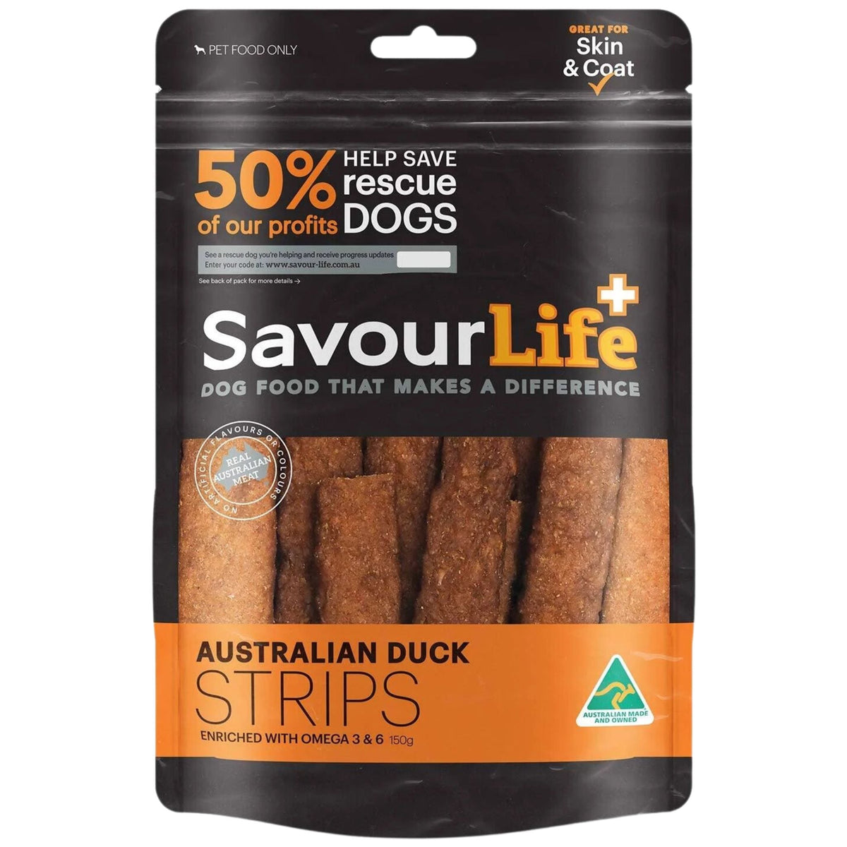 SavourLife Australian Duck Strips Dog Treats
