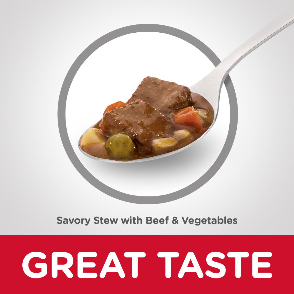 Hill's Science Diet Senior 7+ Savory Stew with Beef & Vegetables Canned Dog Food